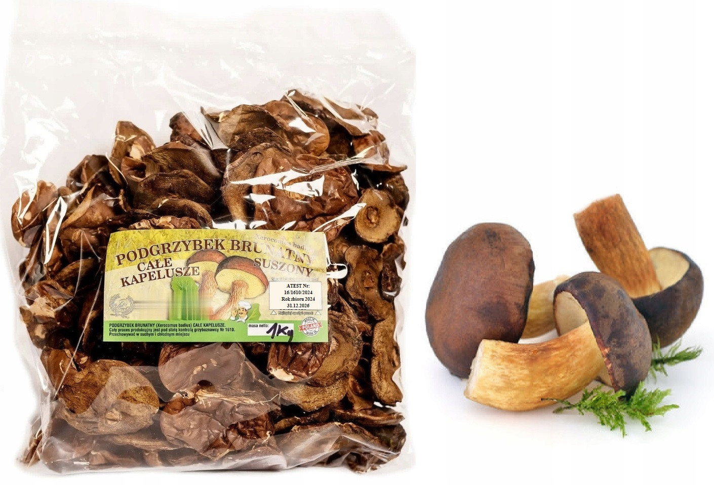 Podhoubí Klobouky 1kg Polský Atest 2024 Nová Sklizeň houby sušené lesní