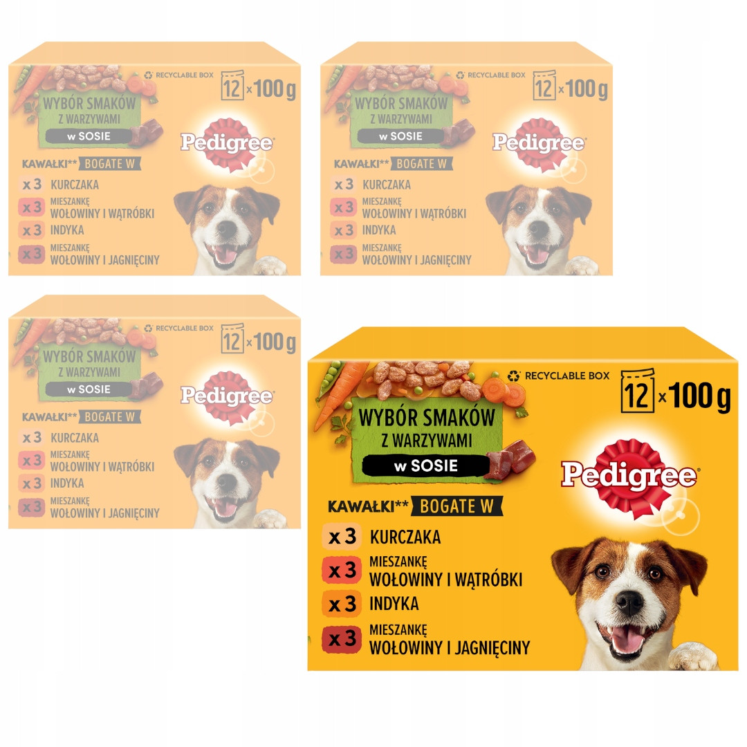 Pedigree Výběr Příchutí V Omáčce Krmivo Psa 48x100g