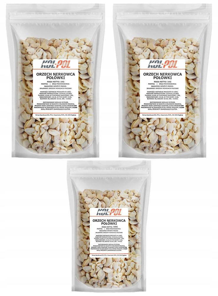 Kešu Ořechy 2,5kg Půlky kešu ořechy přírodní