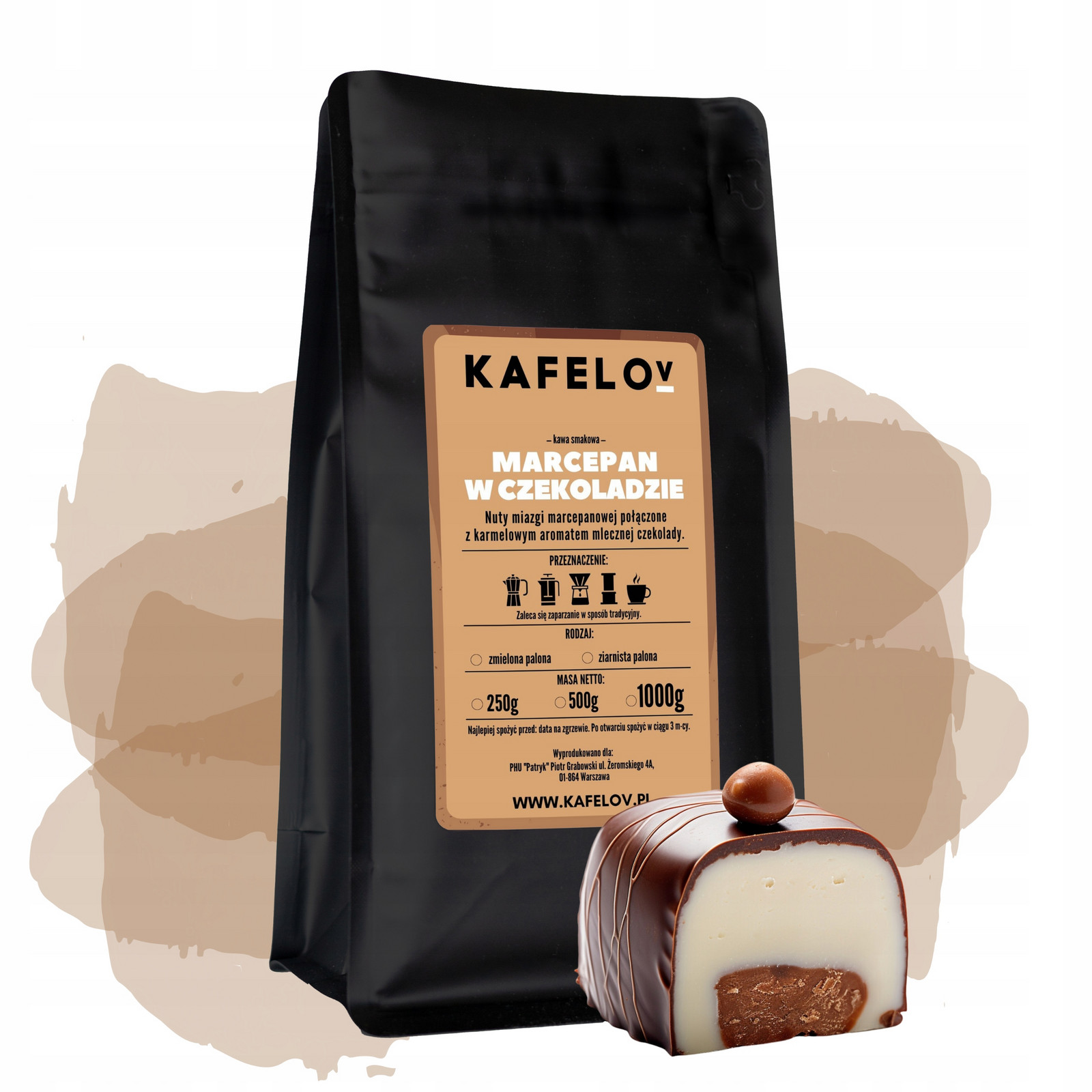 Káva Kafelov Marcepan V Čokoládě 1000G Ziarno
