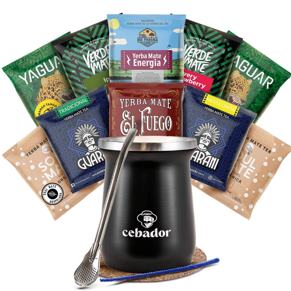 Sada Na Start Yerba Mate Verde Mate TermoMate Pro a bombilla 10x50g 500g