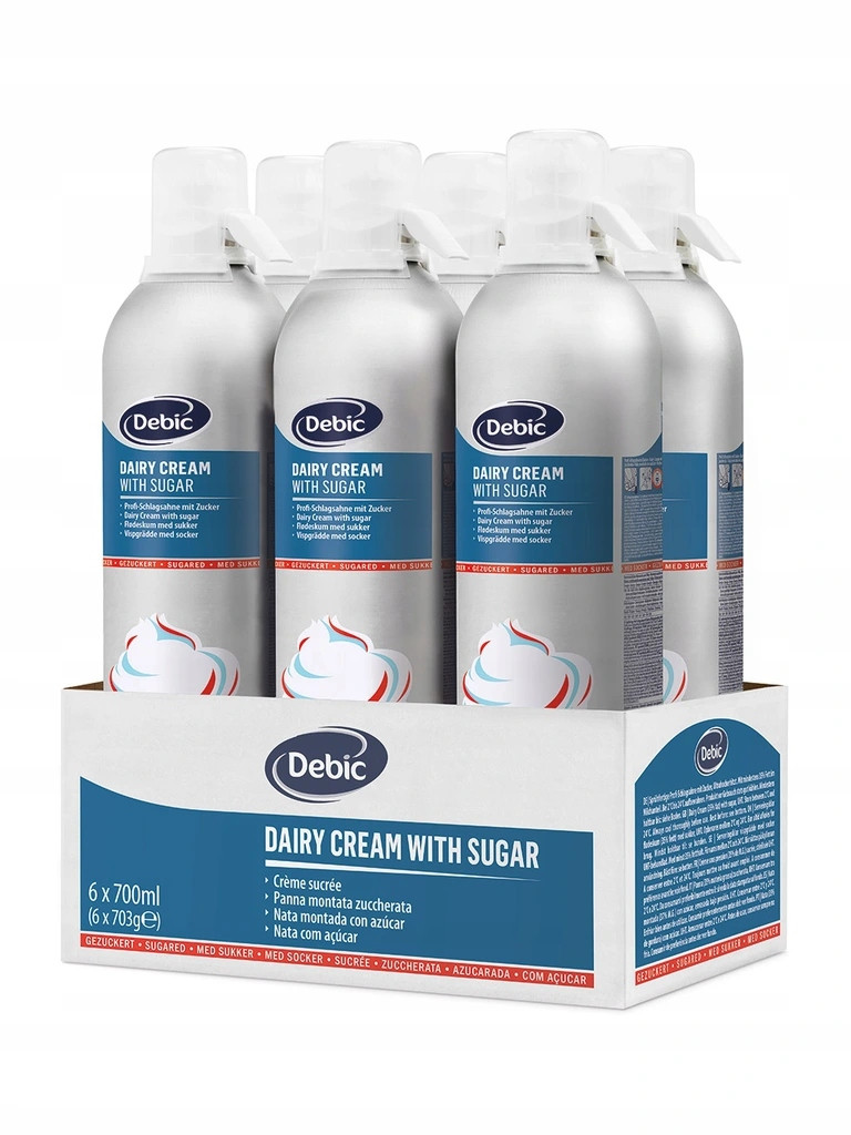 Šlehaná smetana 34% Debic slazená 700 ml 6 ks