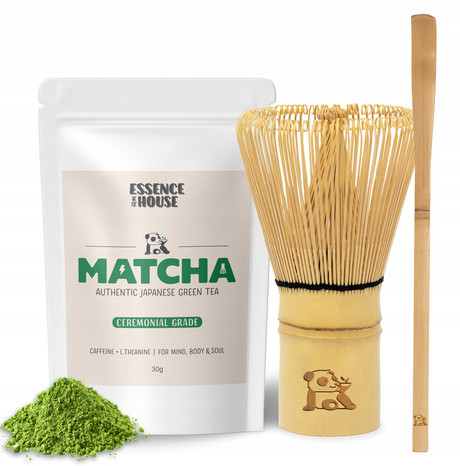 Matcha Startovací sada Matcha Ceremonial 30g Metla Chasen Chashaku