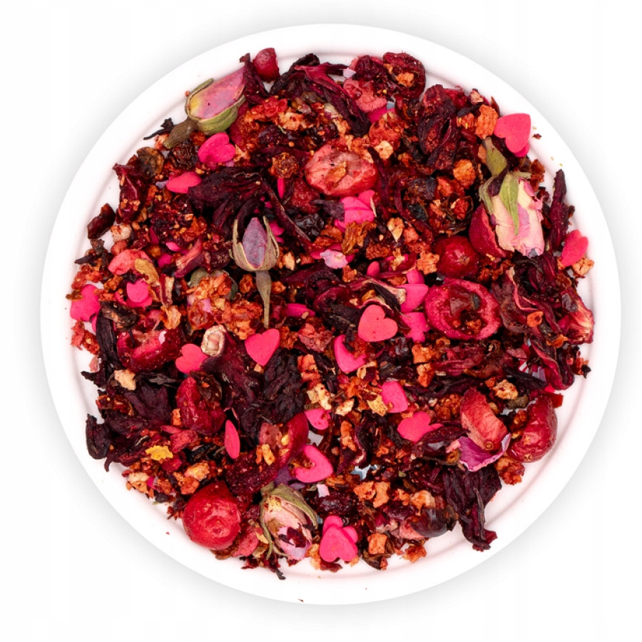 Čaj Ovocný Srdíčka Ibišek Jahoda Višeň Frago Teaverso 500G