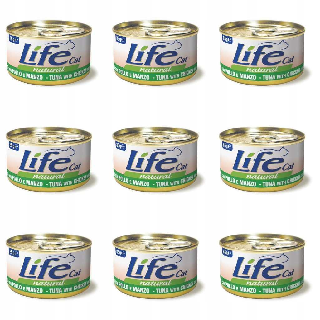 Life Cat Plechovka 85g Tuňák Kuře 9ks