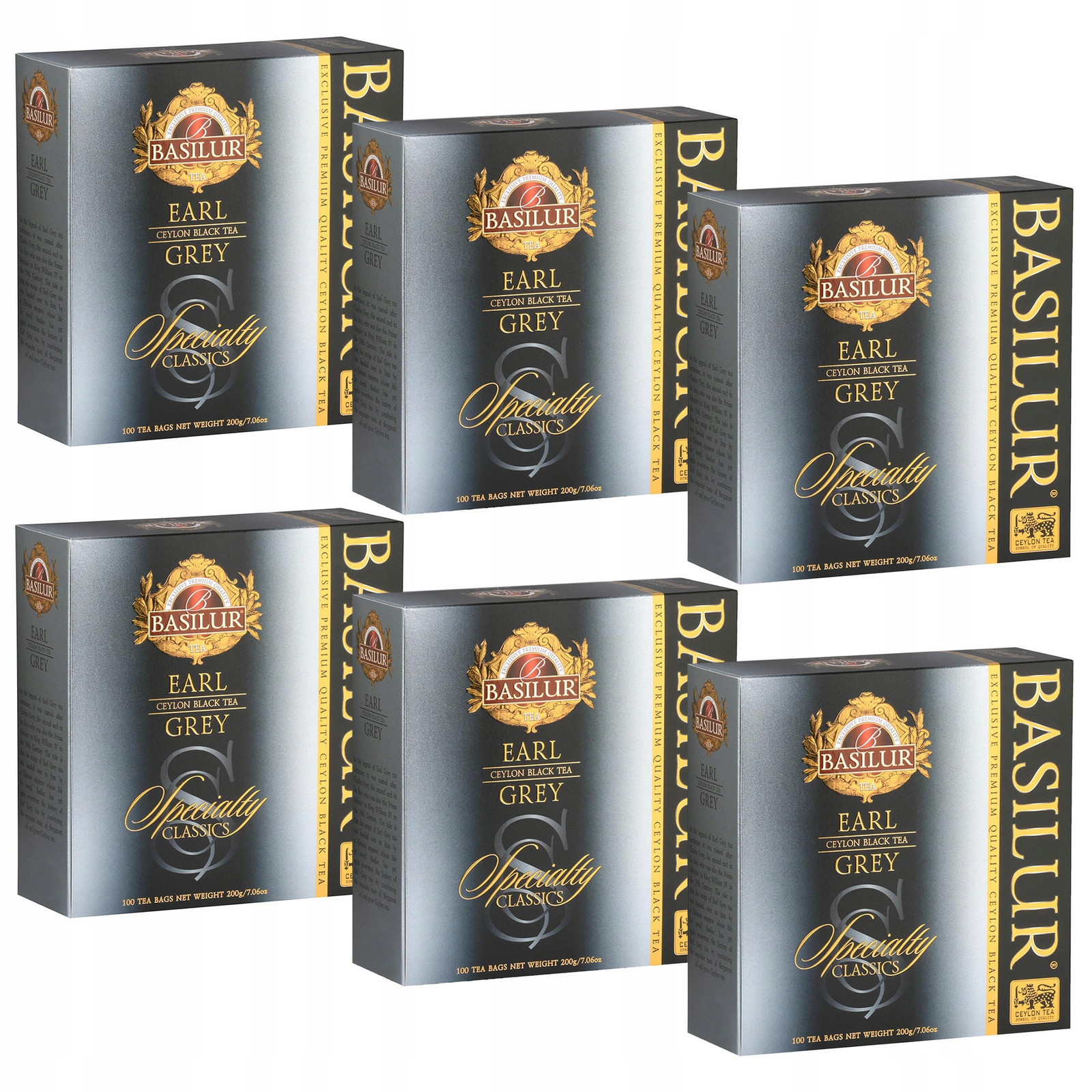 Basilur Earl Grey- Černý čaj s bergamotovým olejem 600 sáčků