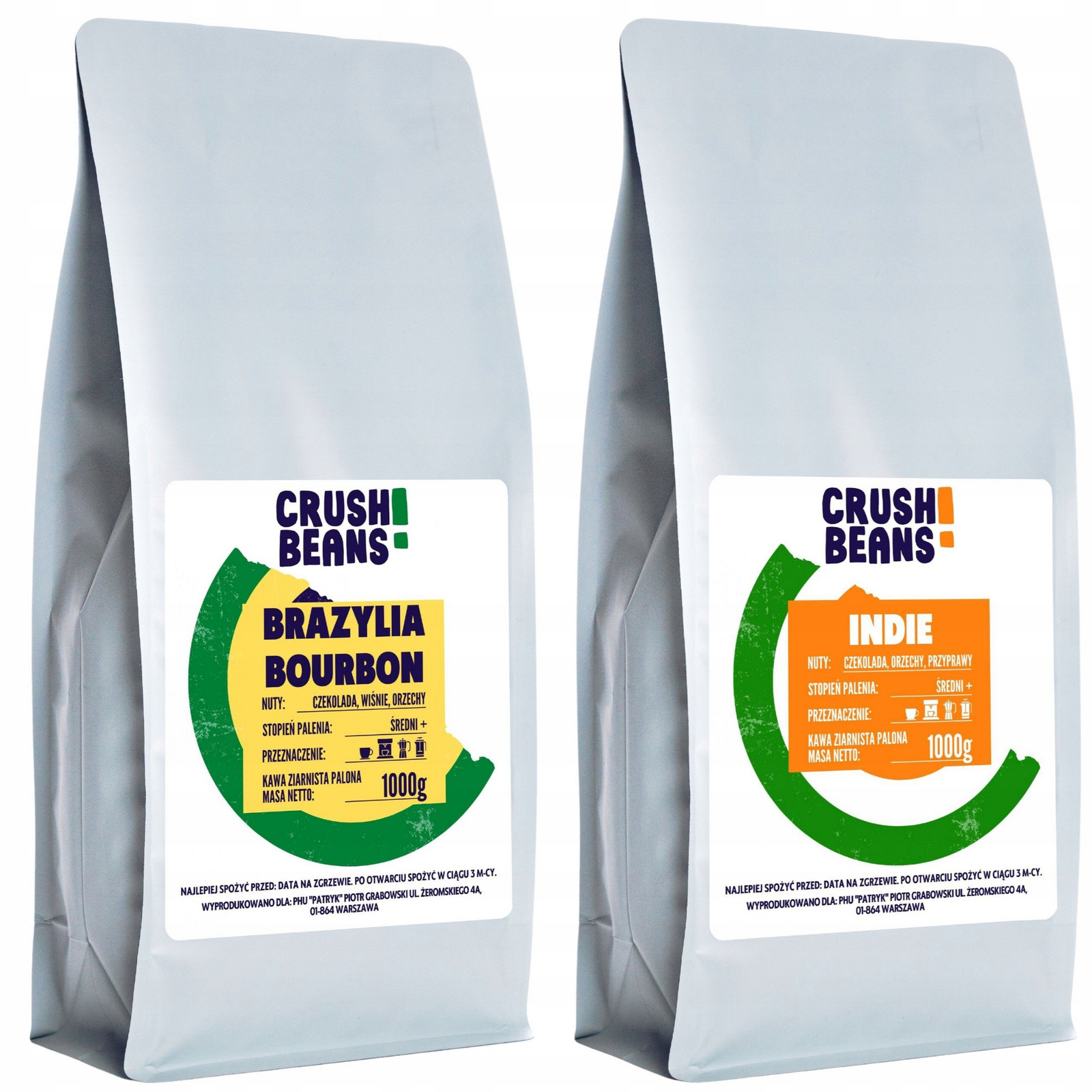 Zrnková káva arabica 2kg Brazylia Bourbon +indie