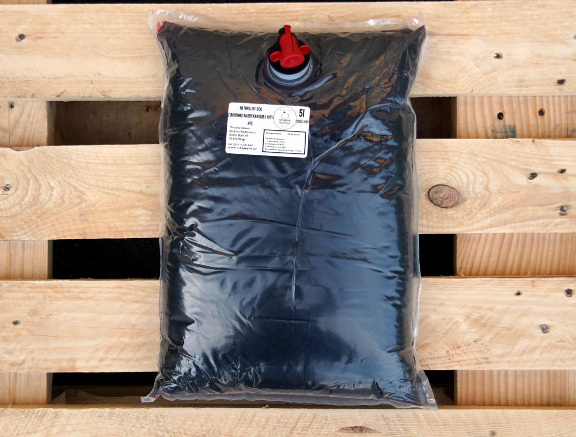 Šťáva z borůvky americké 100% 5l (lisovaná,NFC)