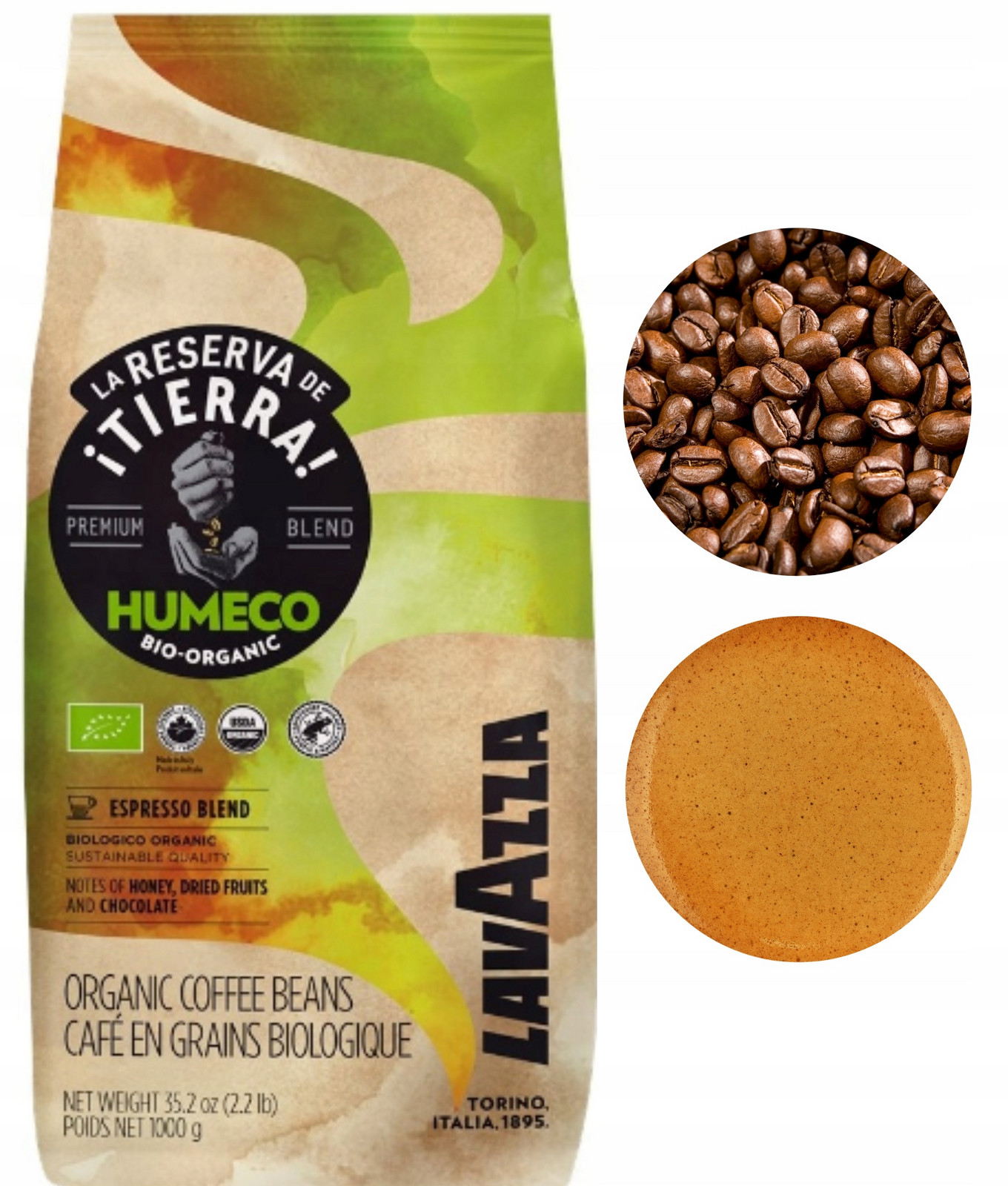 Lavazza La Reserva Tierra humeco káva zrnková bio 1kg