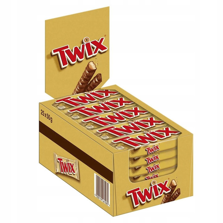 Tyčinka Twix v čokoládě 25 x 50g