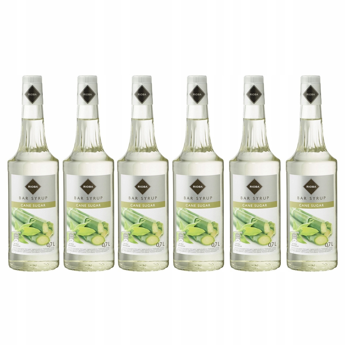 6x barmanský sirup Rioba Cukrových nápojů 0,7 l