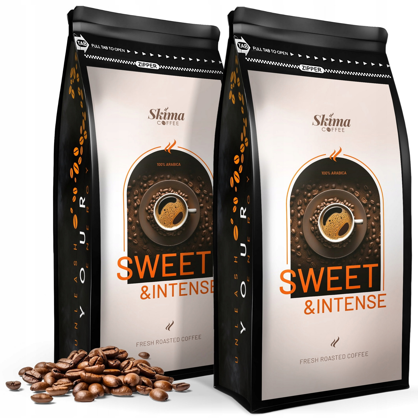 Káva zrnková 2x1 kg Sweet&intense Arabica Čerstvě pražená do kávovaru Dárek