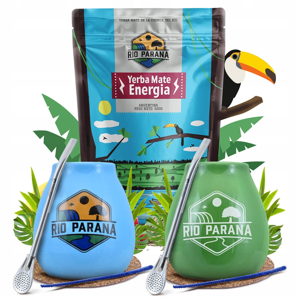 Startovací sada Yerba Mate Rio Parana Energie tykev bombilla 2x500g 1kg