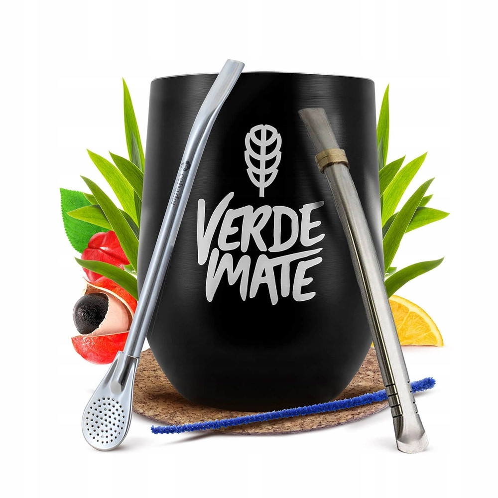 Sada Termohrnek Yerba Mate TermoLid Verde Mate cca 350ml 2x Bombilla
