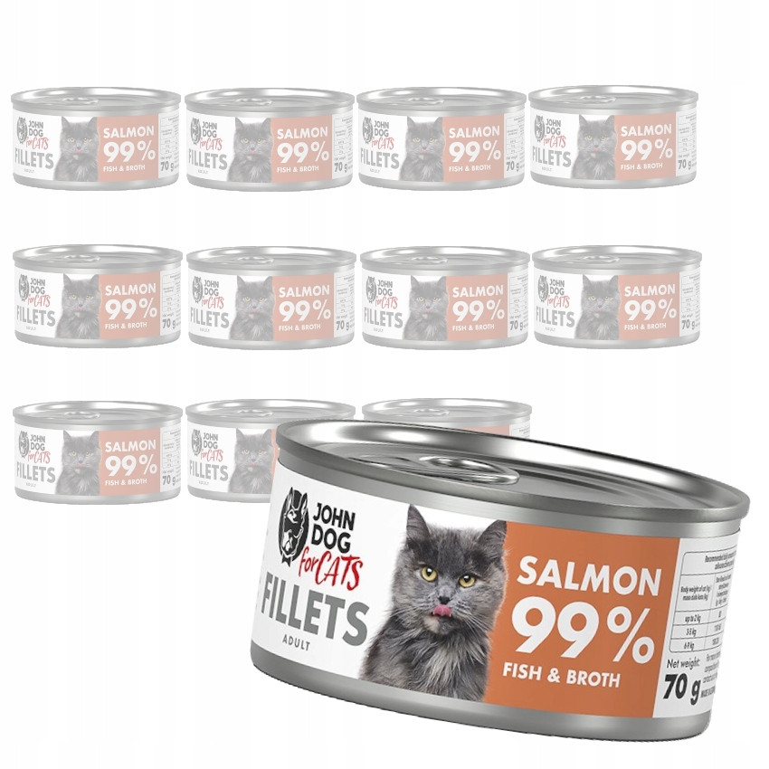John Dog For Cats krmivo S Lososem pro kočky 24x70g
