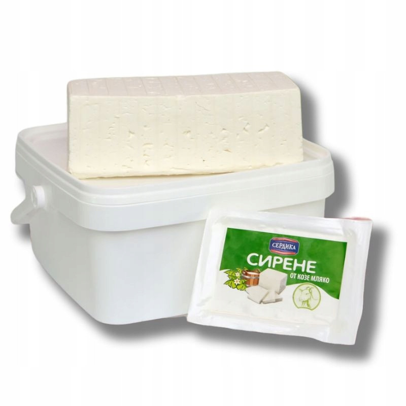 Sýr Sirene Kozí bulharský Solný zrající, 100% kozí mléko