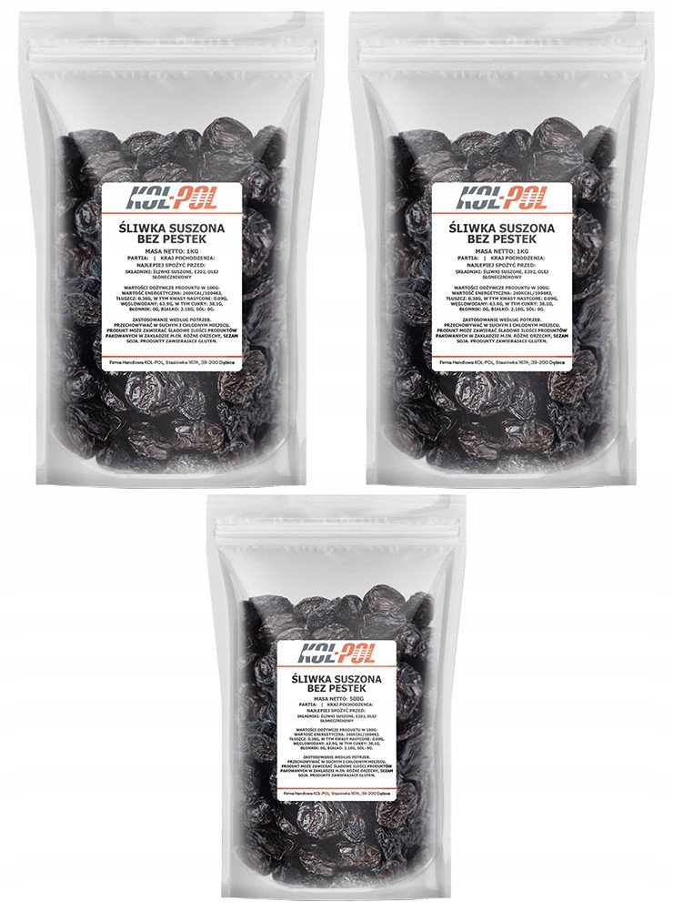 Švestky sušené 2,5kg Švestka bez pecek kvalita