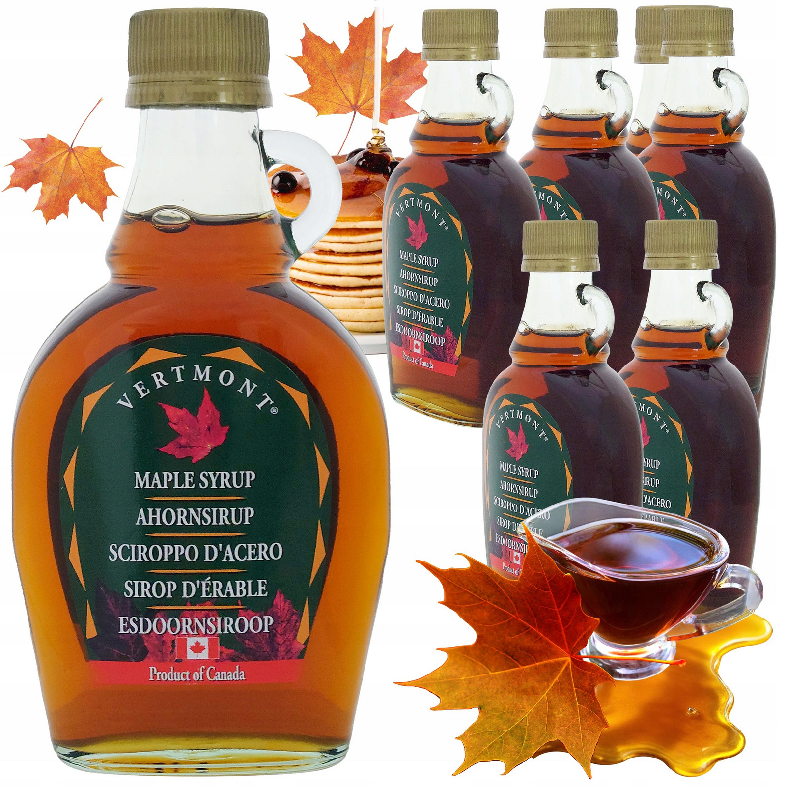 Javorový sirup 100% Vertmont 6x250 g Ideální pro palačinky a dezerty Kanada