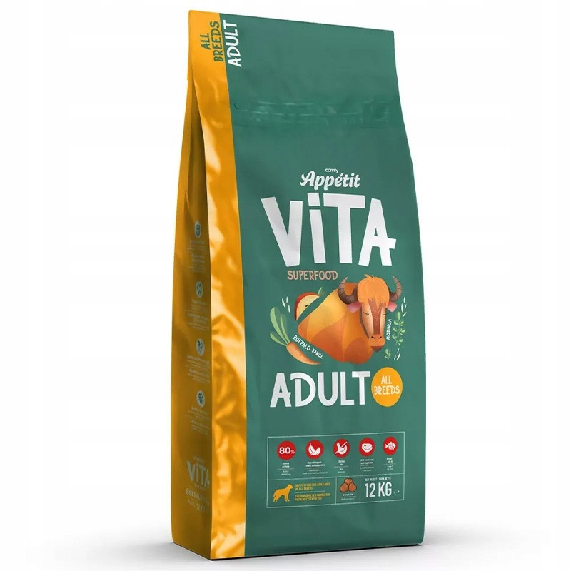 Comfy Appetit Vita Superfood Buffalo 12 kg – Krmivo pro dospělé psy