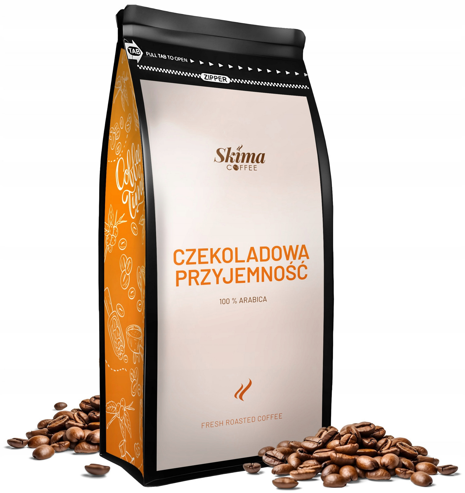 Káva zrnková 1kg Čokoládová Potěšení 100% Arabica do kávovaru +dárek