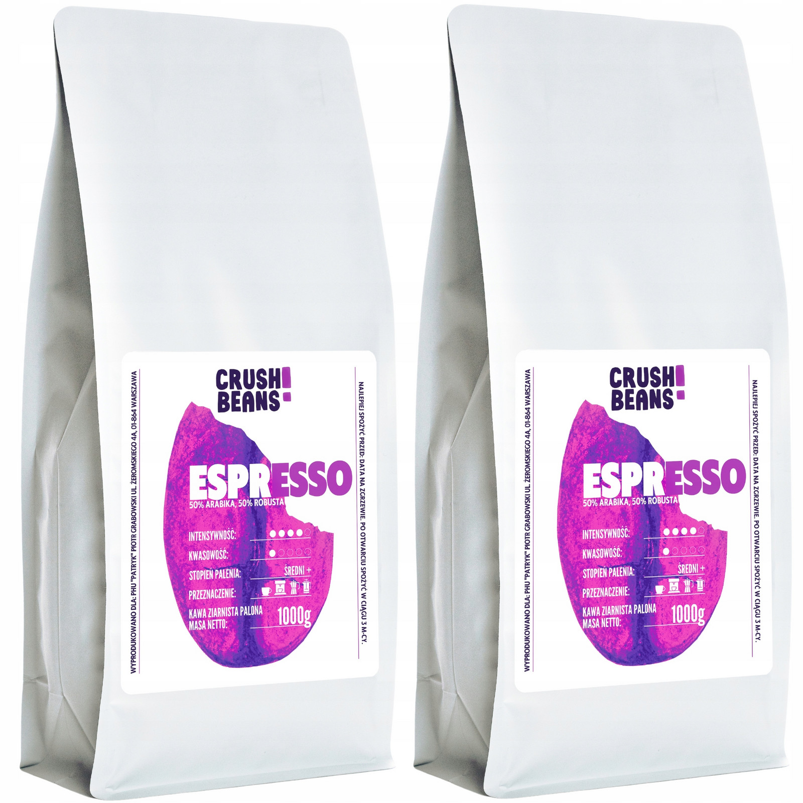 Zrnková káva 2kg Espresso Crush Beans Set