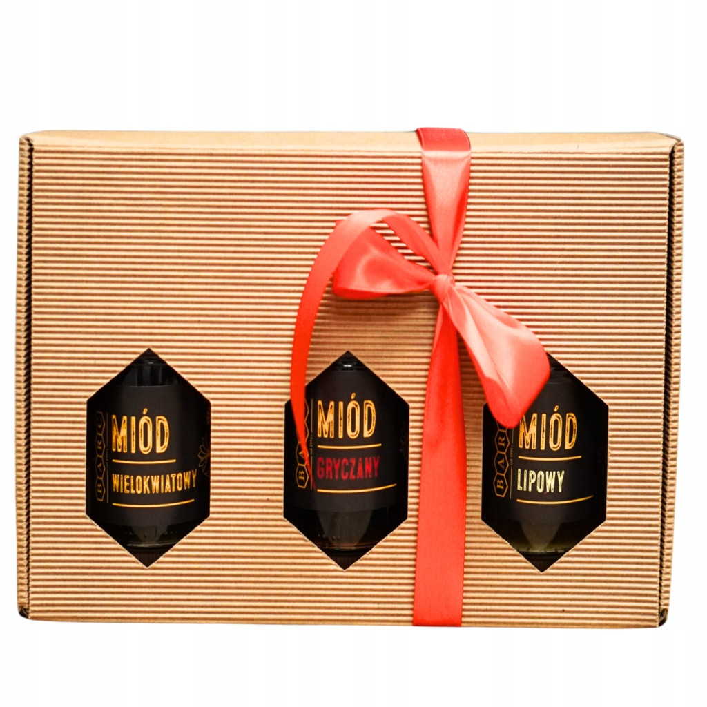 Dárková sada krabička vroubkované medy 3 x 400g Nová Řada