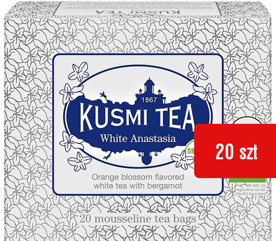 White Anastasia bílý čaj v sáčcích Kusmi Bergamot Pomeranč 20ks