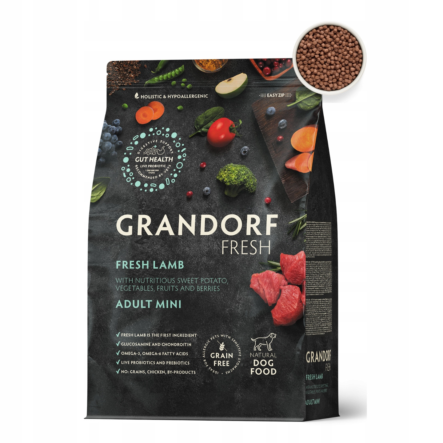 Grandorf Čerstvé jehněčí dospělá mini plemena 3 kg