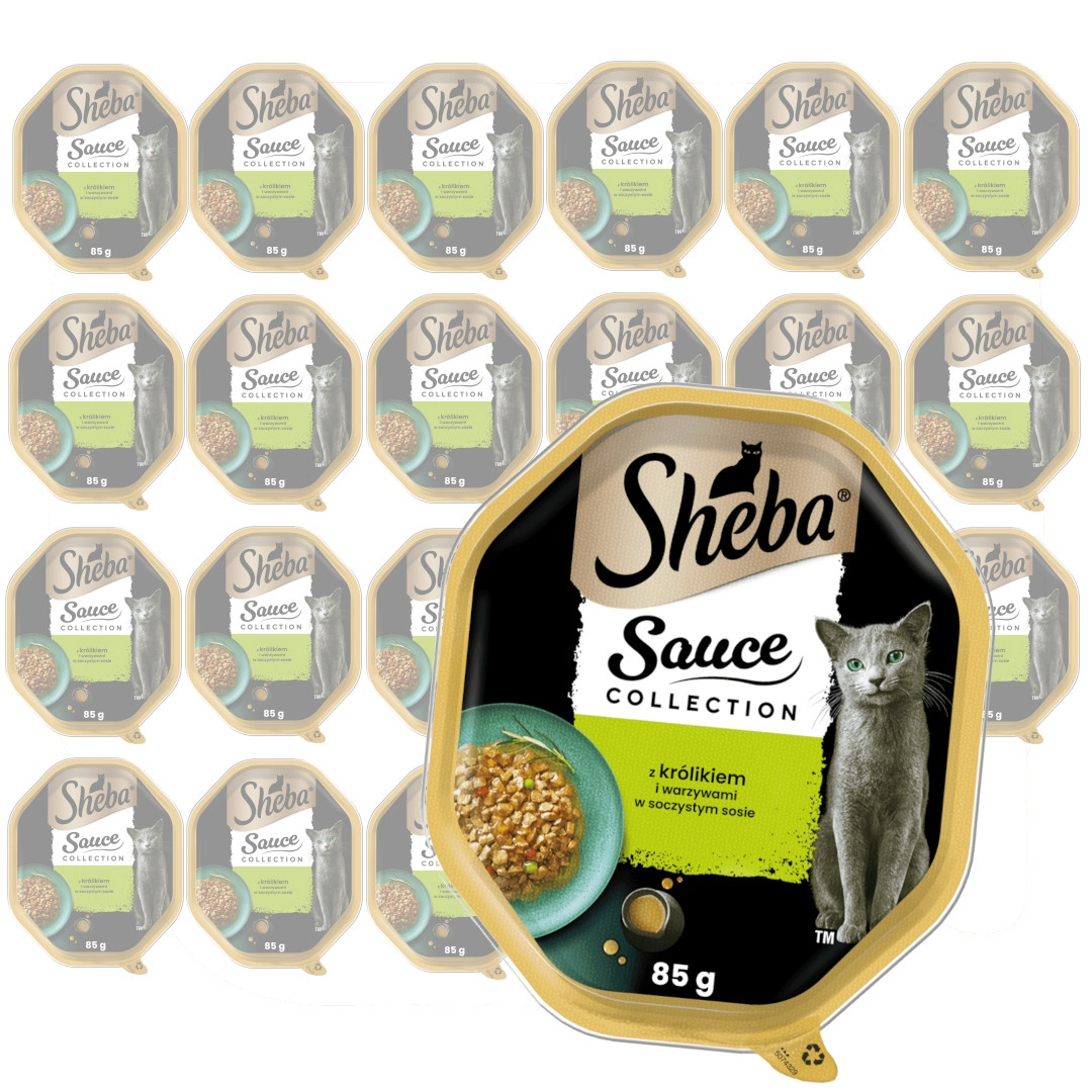 Sheba Sauce Collection 22x85g Krmivo pro kočky Králík Se Zeleninou v omáčce