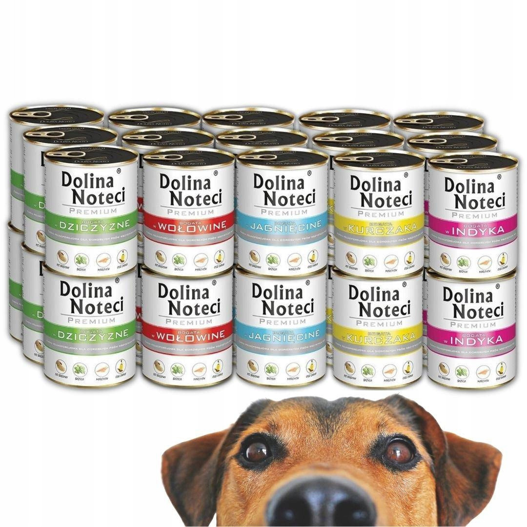 Dolina Noteci Premium Mix 5 příchutí Krmivo Vlhké pro psa 30x400g Plechovky