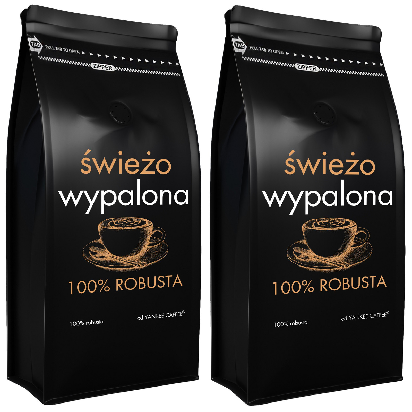 Káva zrnková 2kg Čerstvě Pražená 100% Robusta (2x1kg)