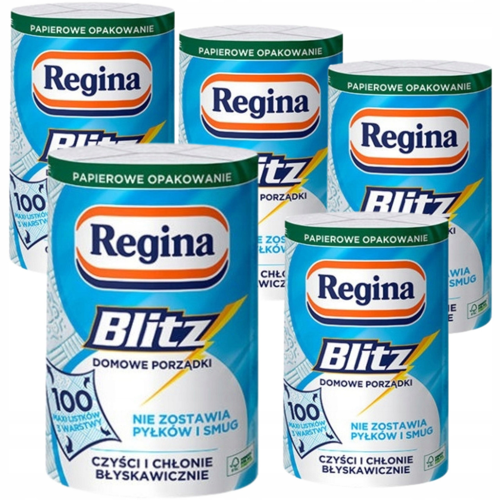 Regina Papírový ručník Bílý Bezprašný Blitz velká role 5 ks