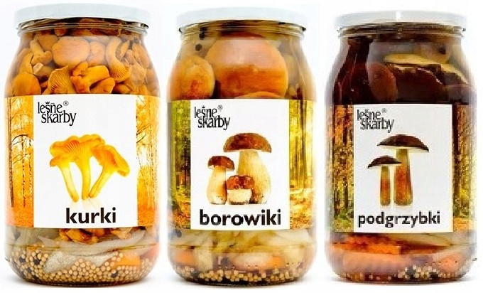 Kohoutky Hříbky Nakládané Podhoubí Sada Pl 900ml/800g Leśne Skarby