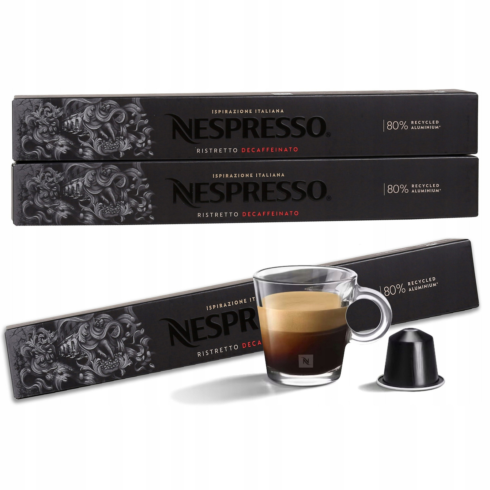 Káva v kapslích Ristretto Decaffeinato,bez kofeinu Nespresso 30 kapslí