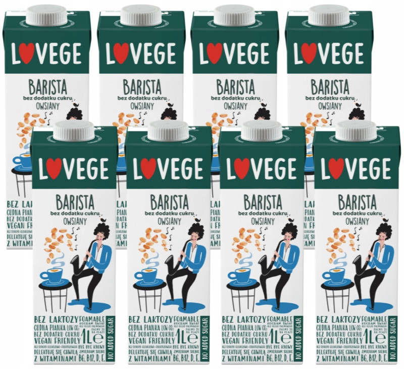 Sante Lovege ovesné mléko Barista 8 x 1000 ml