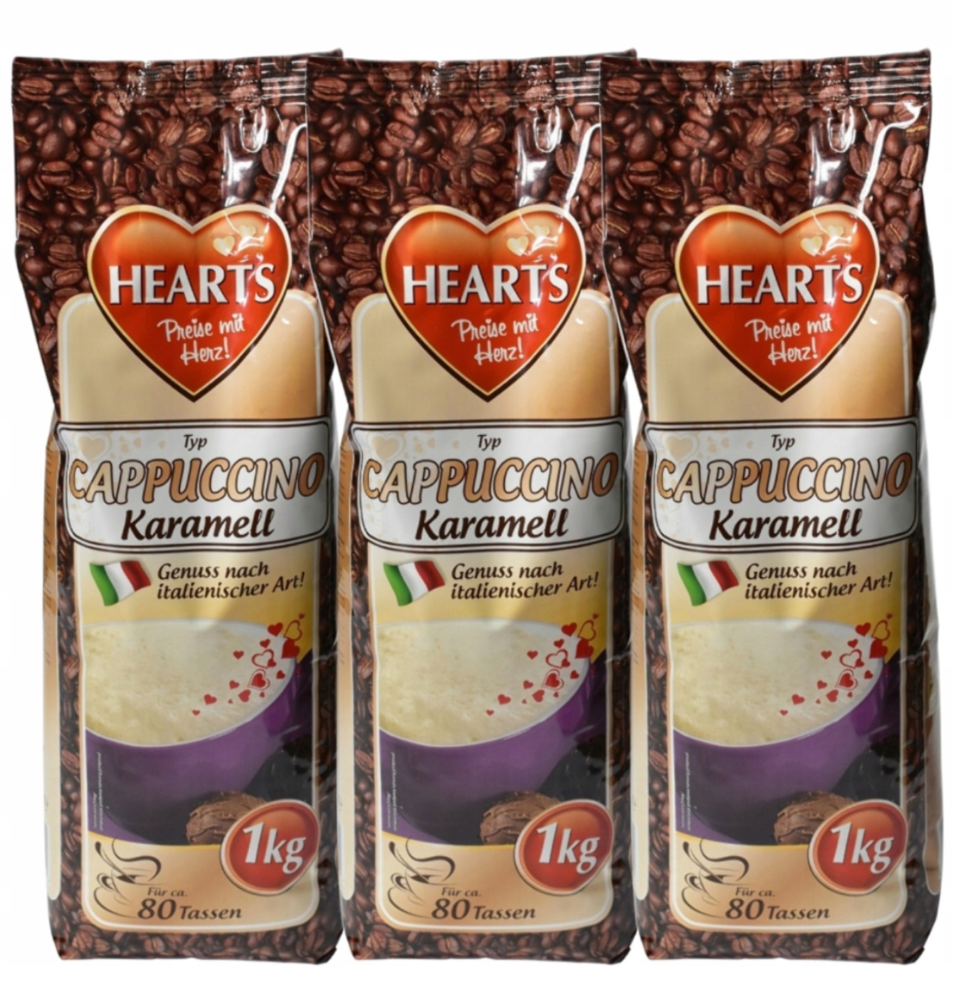 Káva rozpustná Hearts Cappuccino Karamell 1000 g