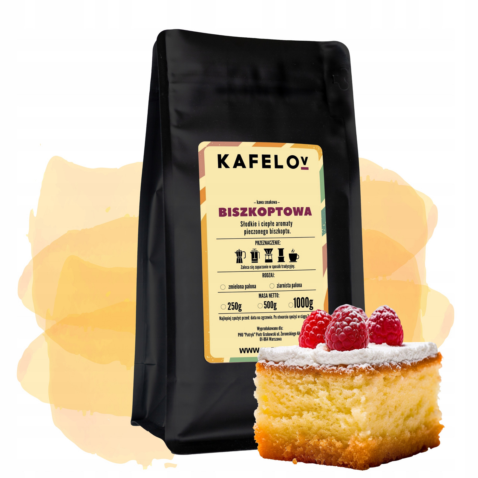 Káva ochucená zrnková 1 kg Piškotová