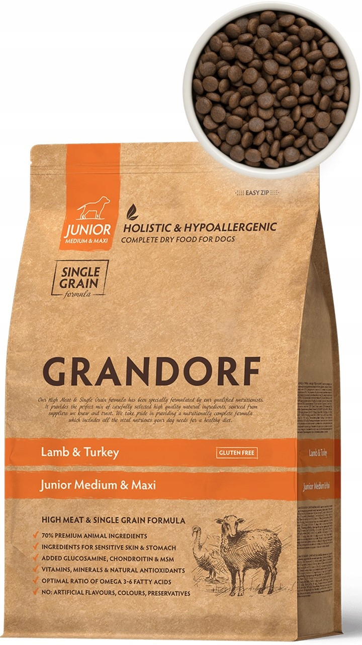 Grandorf Lamb Turkey Junior Medium Breeds 10 kg Dárek