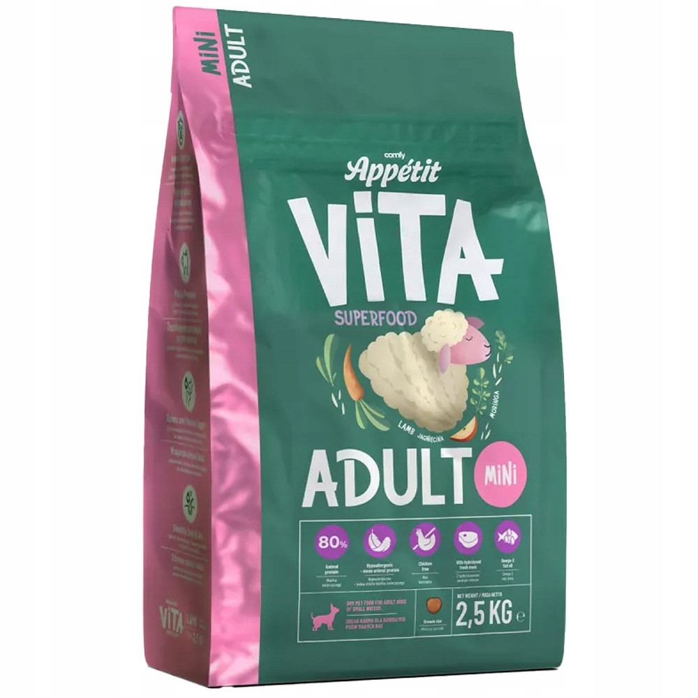 Comfy Appetit Vita Mini Lamb 2,5 kg – krmivo pro dospělé psy