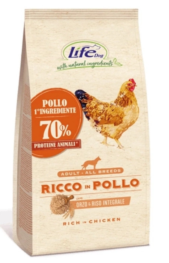 Life Dog Suché Krmivo 12kg Dospělý Bohatý Na Kuřet