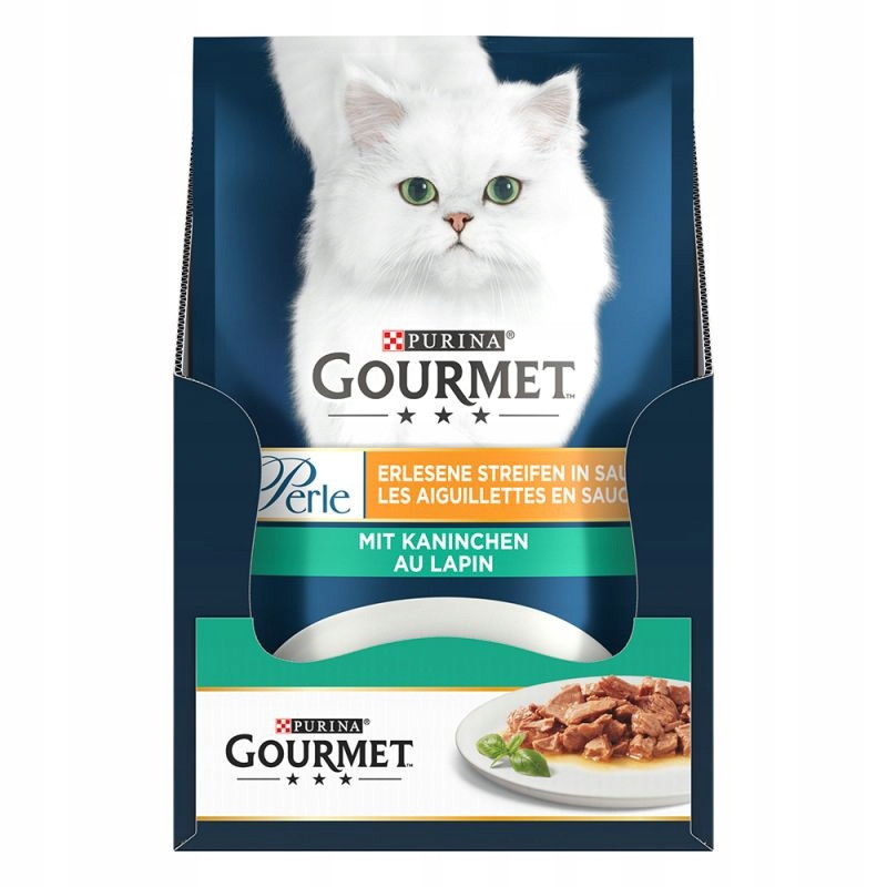 Purina Gourmet Perle mokré krmivo pro kočky s králíkem v omáčce 26x85 g