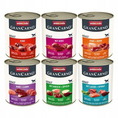 Animonda GranCarno Original Adult, 12 x 800 g (6 příchutí) varianta1