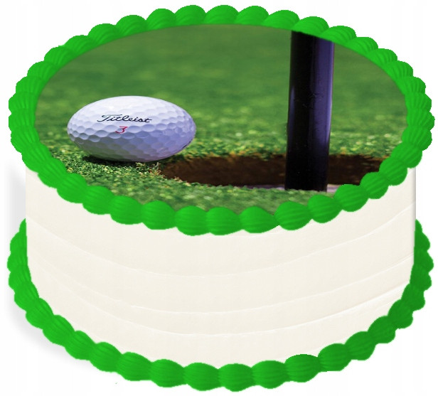 oplatek na dort 14 cm Sport Míč Golf Narozeniny