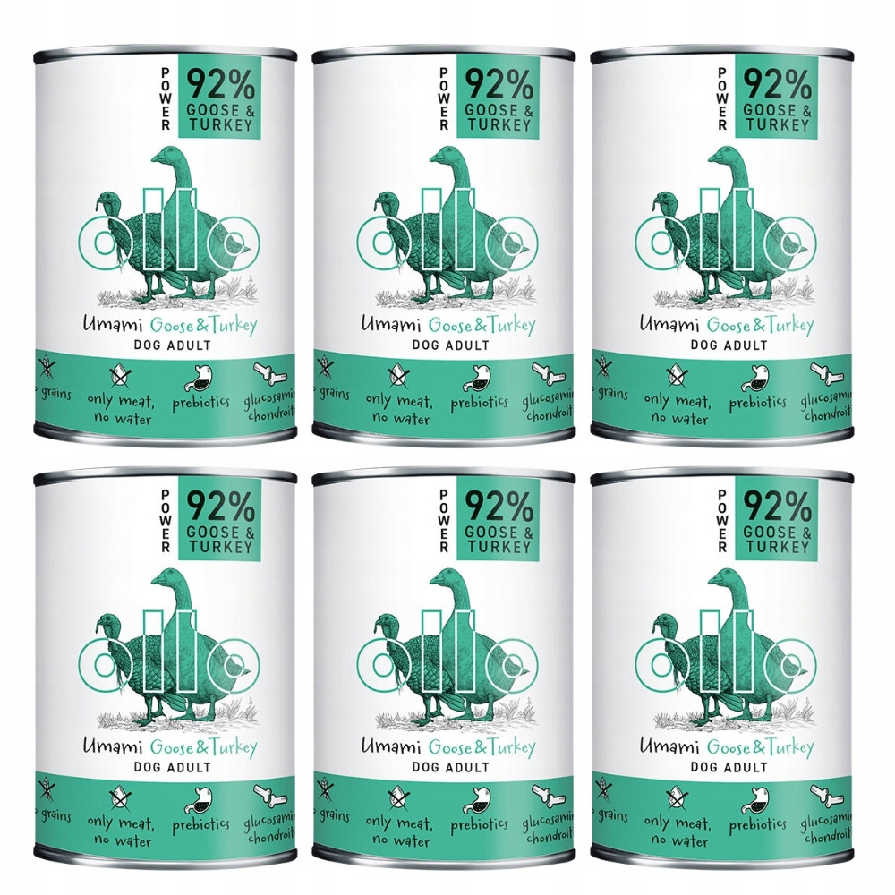 Vlhké krmivo pro psy Ollo Umami Husa a Krůta 6x400 g