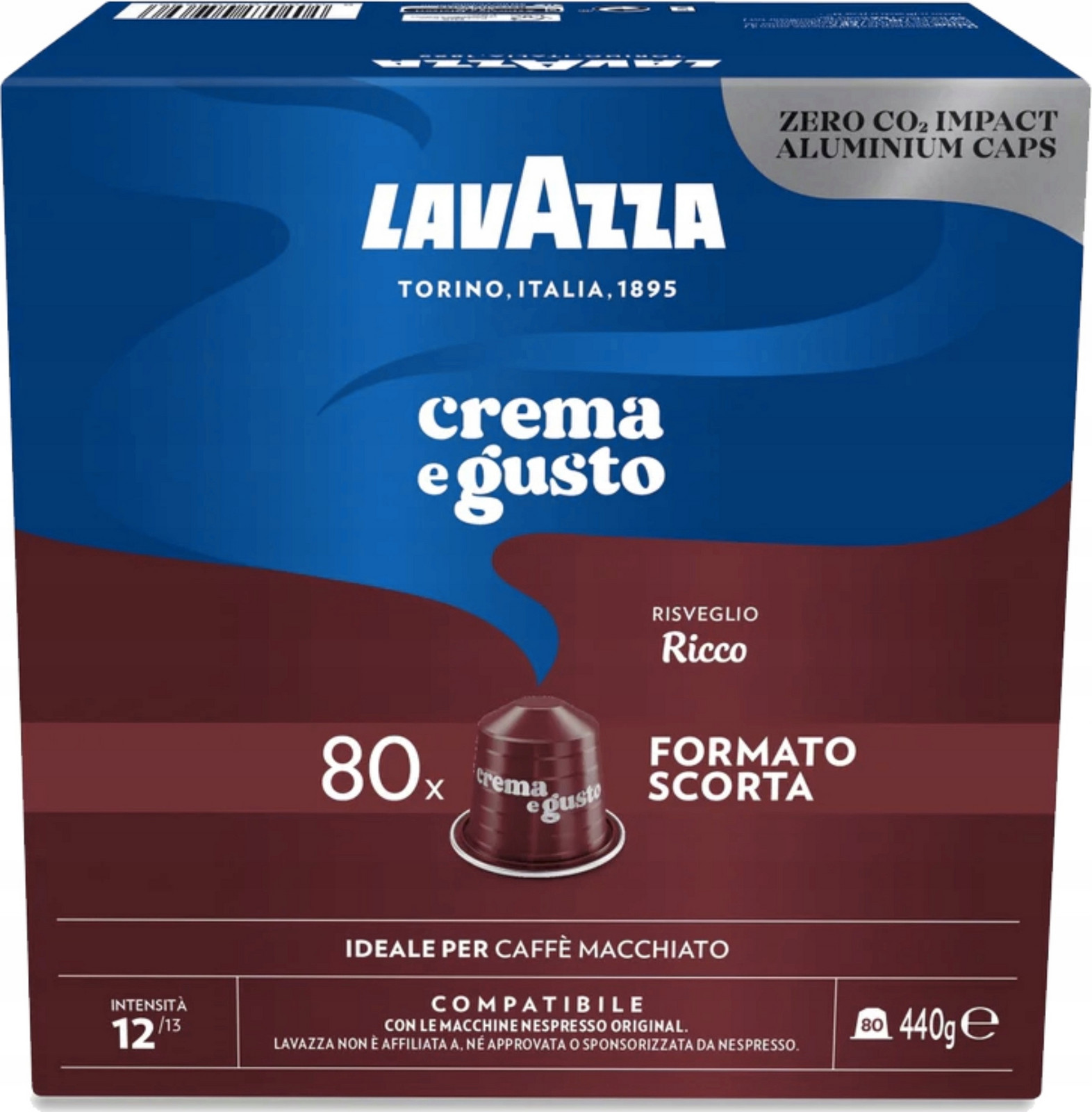 Kapsle pro Nespresso Lavazza Crema e Gusto Ricco 80 ks