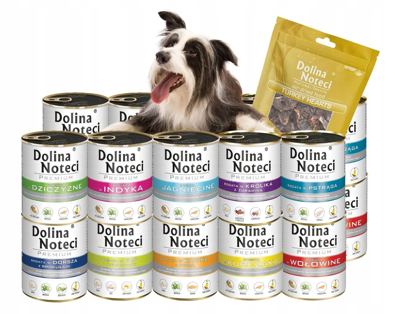 Vlhké krmivo pro psy Dolina Noteci mix chutí 20x800g Pamlsek Bonus!