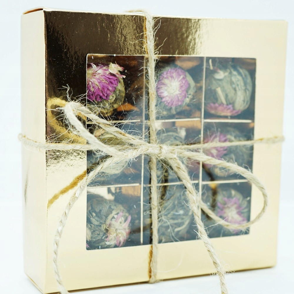 Bonboniéra lechee 9 ks čaj kvetoucí zlatý