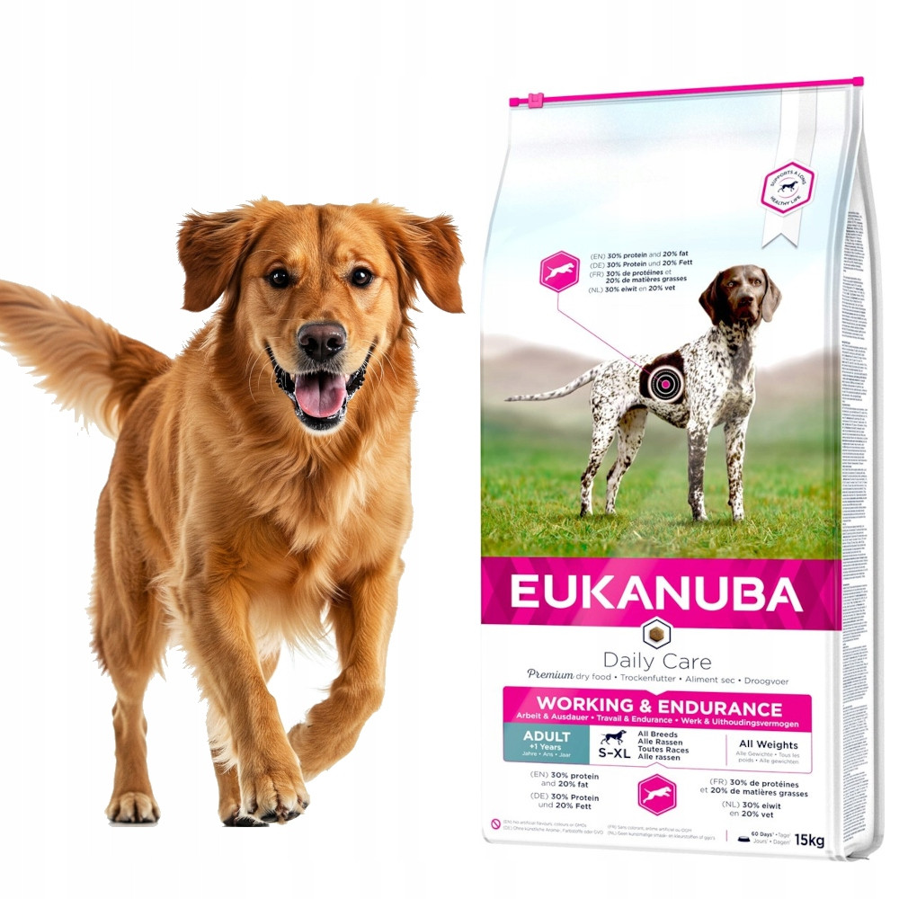 Eukanuba Performance Working & Endurance suché krmivo pro psy 15 kg