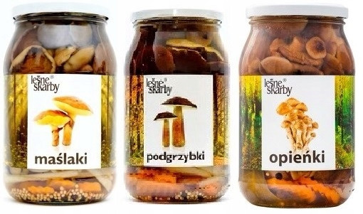 Másličky Podhoubí Marinované Opěrky Sada Pl 900ml/800g Leśne Skarby