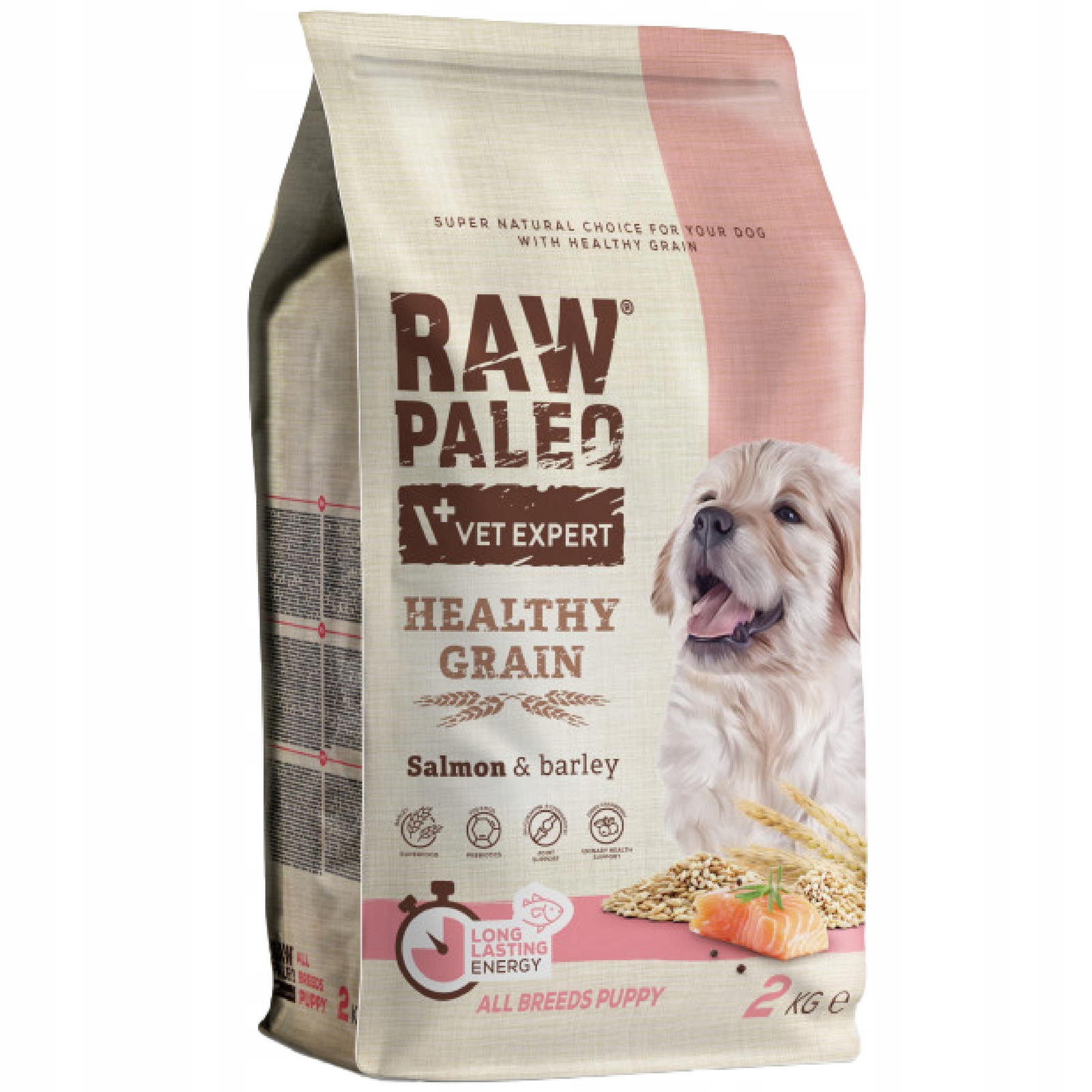 Suché krmivo pro štěňata VetExpert Raw Paleo H-g Salmon&Barley Puppy 2 kg